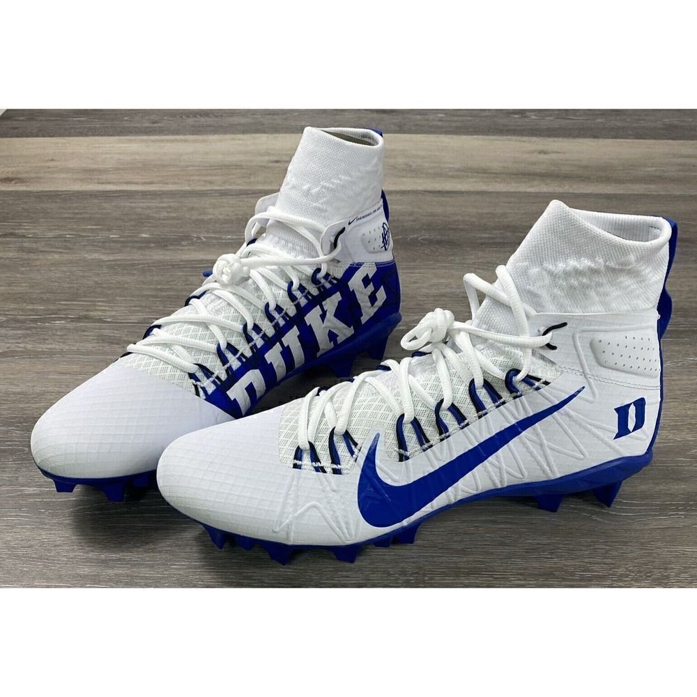 Nike Alpha Huarache 7 Elite P Lacrosse cleats BV0861-101 DUKE Blue Devil Size 14